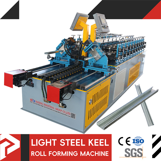 Dual line drywall roll forming machine running video